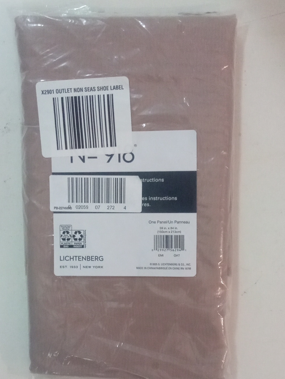 No;918: Sheer Window Curtain Panel 84" NWT $25